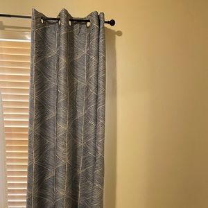 Threshold modern lines block out curtains -blue. Set of four